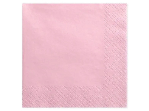 Paper napkins - light pink, 20 pcs.
