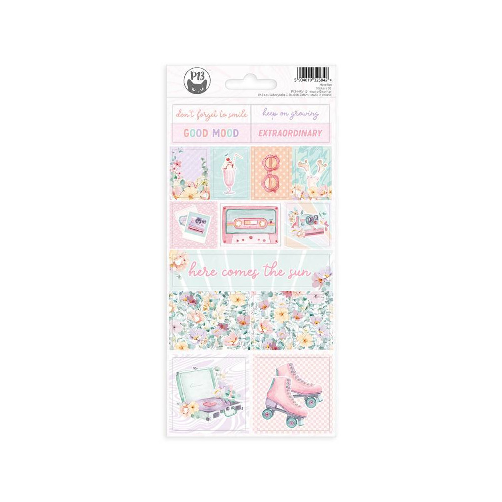 Set of cardboard stickers 10,5 x 22 cm - Piątek Trzynastego - Have Fun 02