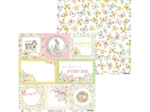 Scrapbooking paper 30,5 x 30,5 cm - Piątek Trzynastego - Spring is Calling 05