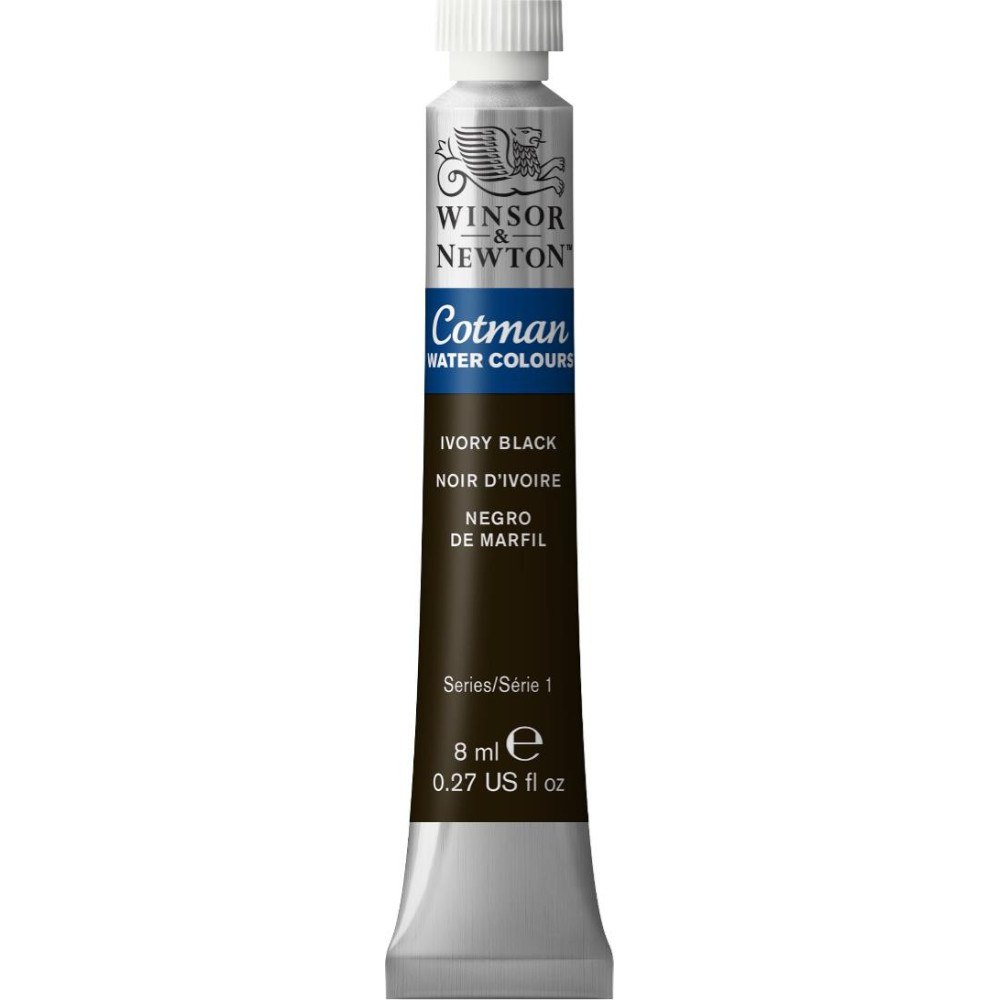 Farba akwarelowa Cotman - Winsor & Newton - Ivory Black, 8 ml