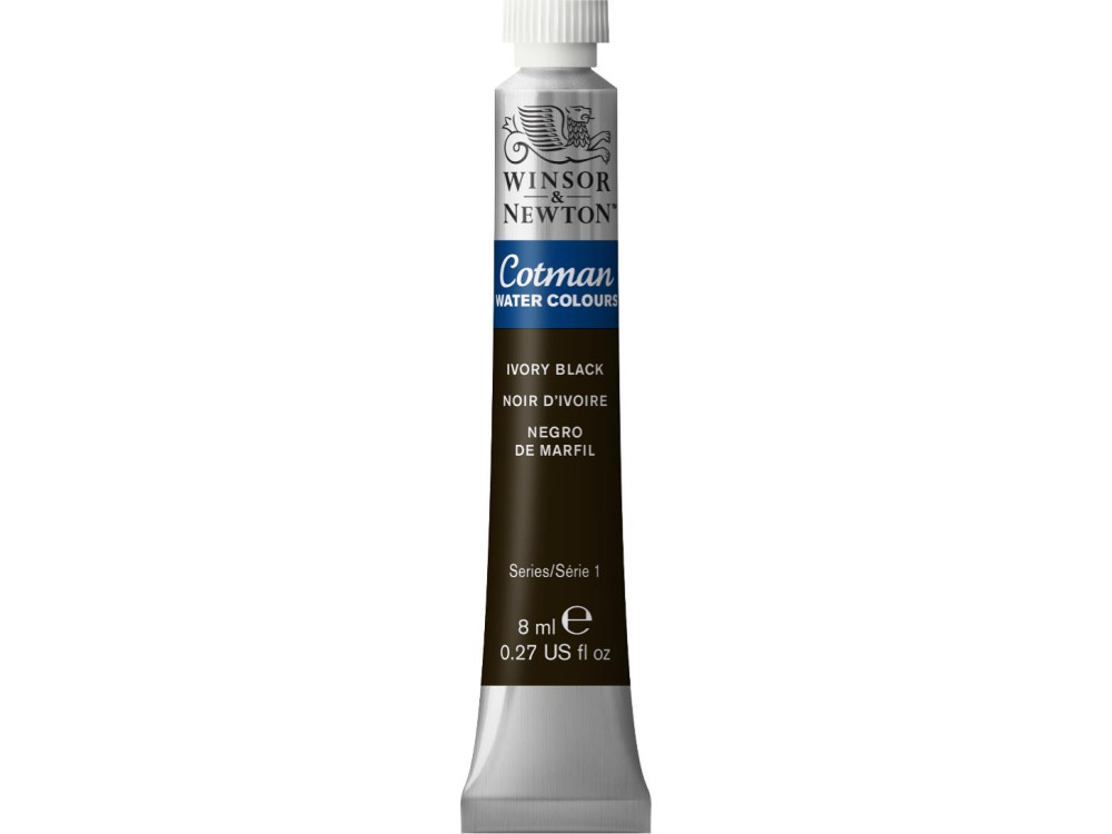 Farba akwarelowa Cotman - Winsor & Newton - Ivory Black, 8 ml