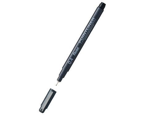 Pointliner calibrated fineliner - Pentel - black, 0,4 mm