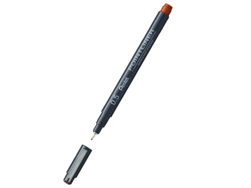 Pointliner calibrated fineliner - Pentel - copper, 0,5 mm