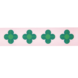 Taffeta ribbon, Clovers - Paper Poetry - pink, 38 mm x 3 m