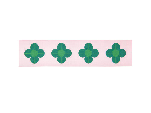 Taffeta ribbon, Clovers - Paper Poetry - pink, 38 mm x 3 m
