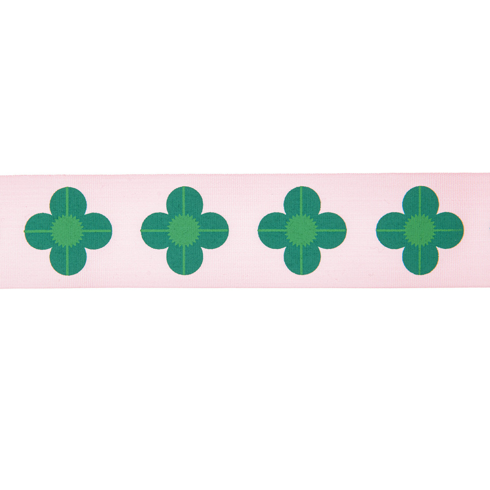 Taffeta ribbon, Clovers - Paper Poetry - pink, 38 mm x 3 m