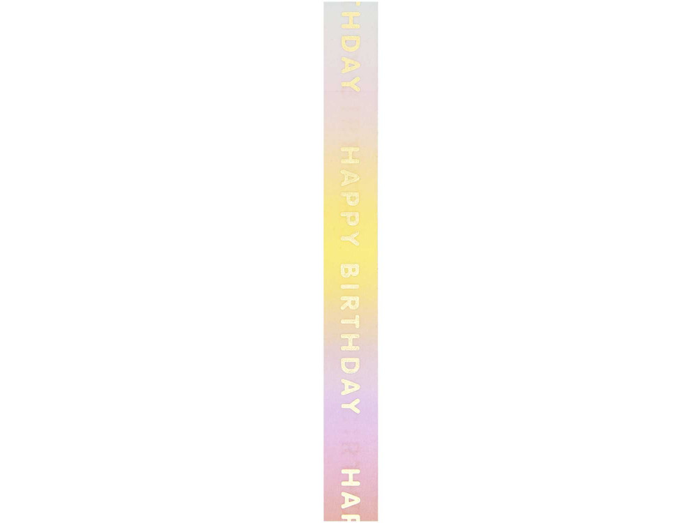 Washi tape, Happy Birthday - Paper Poetry - rainbow, 15 mm x 10 m