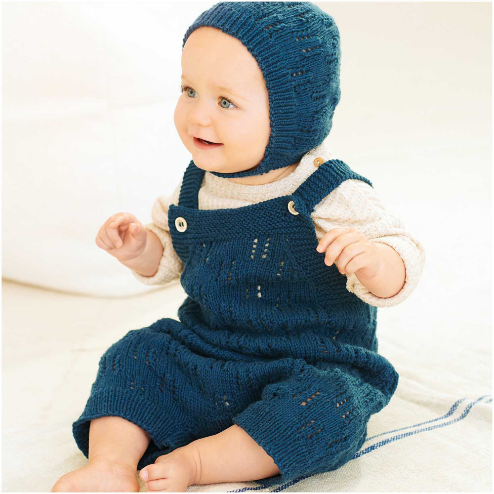 Włóczka bawełniana Baby Organic Cotton - Rico Design - Navy Blue, 50 g