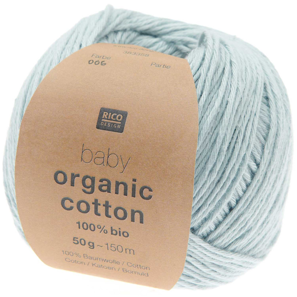 Baby Organic Cotton cotton yarn - Rico Design - Light Blue, 50 g