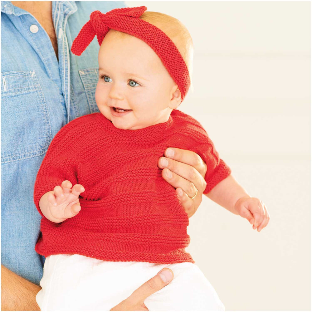 Włóczka bawełniana Baby Organic Cotton - Rico Design - Raspberry, 50 g