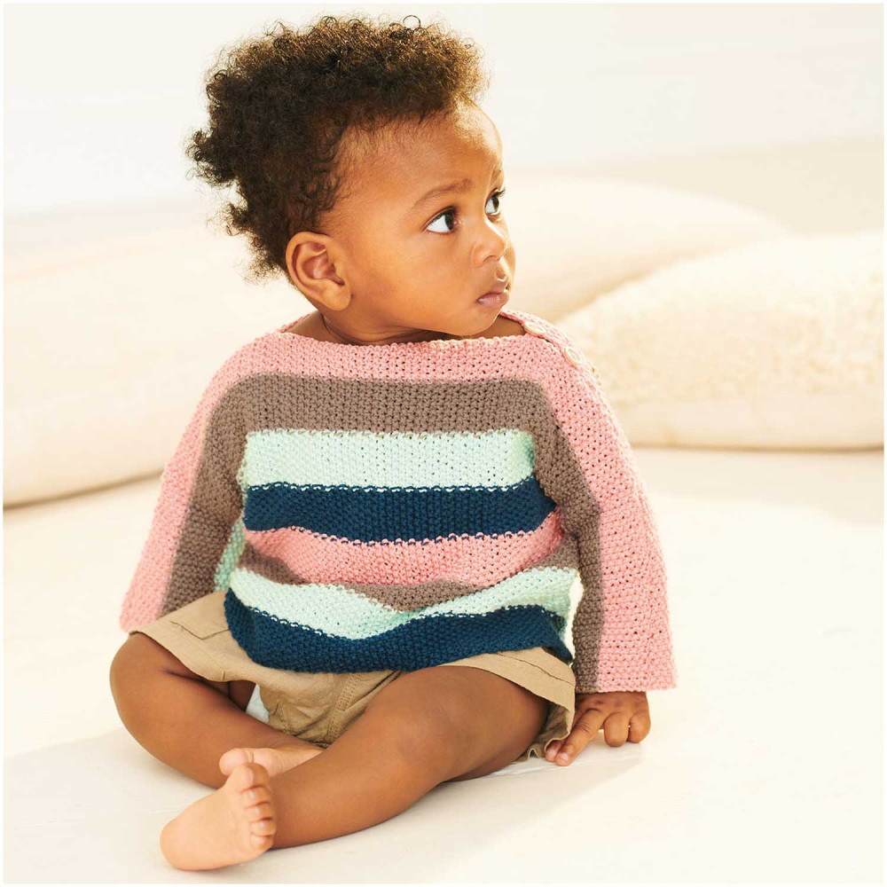 Włóczka bawełniana Baby Organic Cotton - Rico Design - Smokey Pink, 50 g