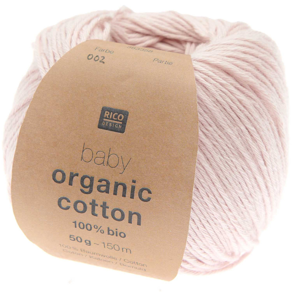 Włóczka bawełniana Baby Organic Cotton - Rico Design - Pink, 50 g