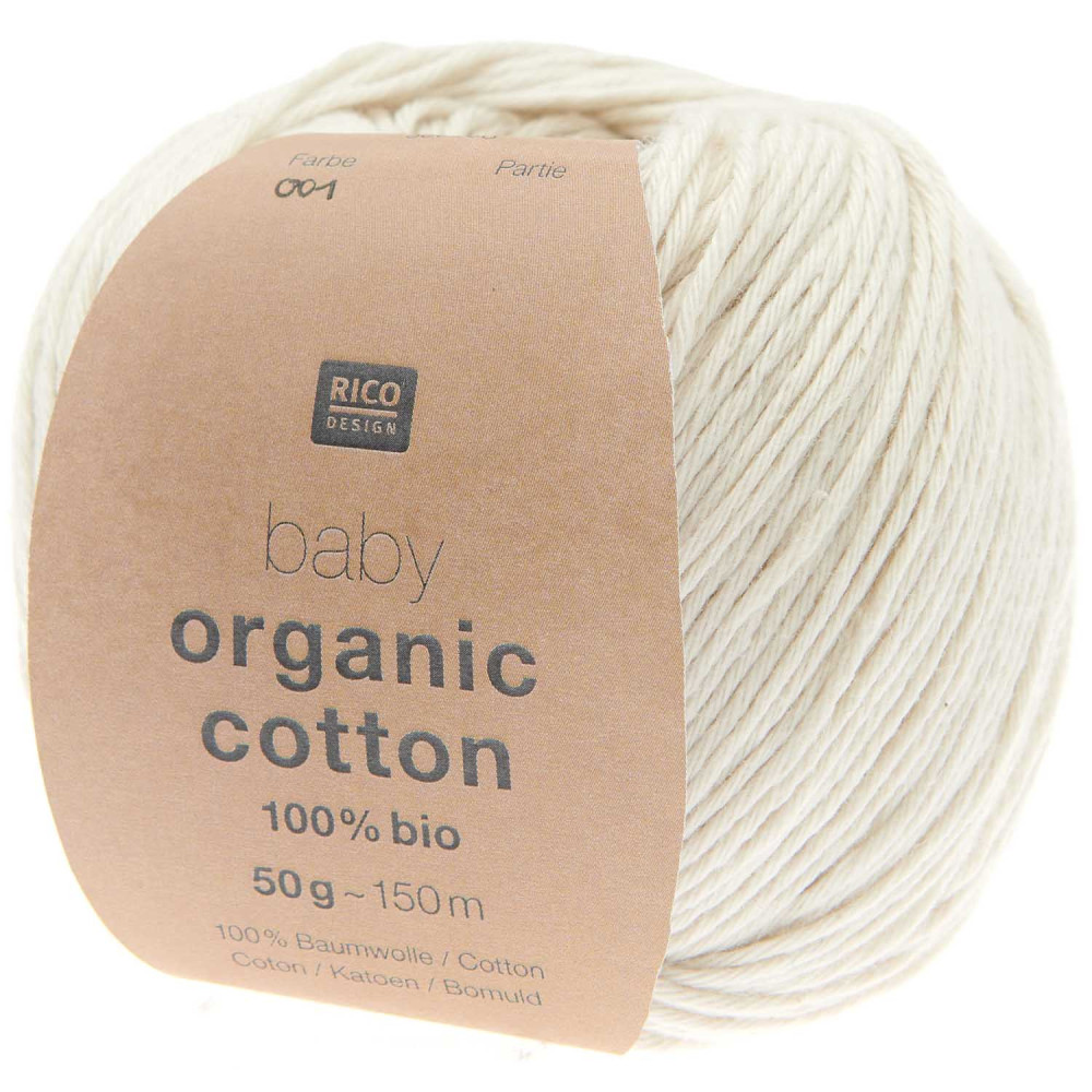 Baby Organic Cotton cotton yarn - Rico Design - Cream, 50 g