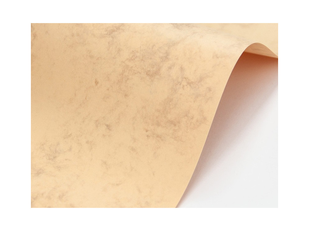 Marble Cover Paper 200g - Grecian Tan, cream, A4, 20 sheets