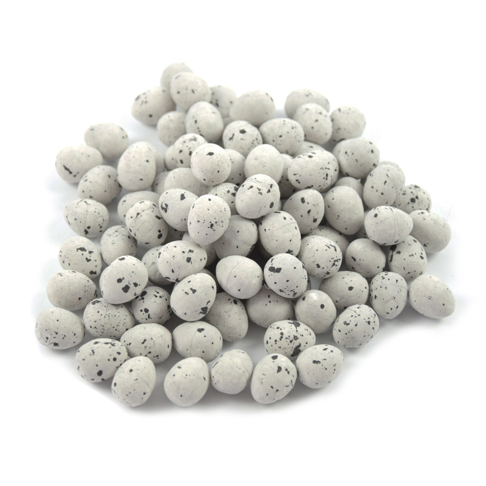 Styrofoam quail eggs - grey, 1,5 x 1,8 cm, 100 pcs.