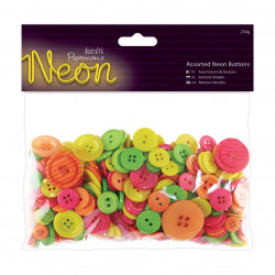 Assorted Neon Buttons - Papermania - 250 g