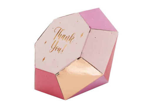 Boxes for guests, Diamond Thank You! - pink, 6 pcs.