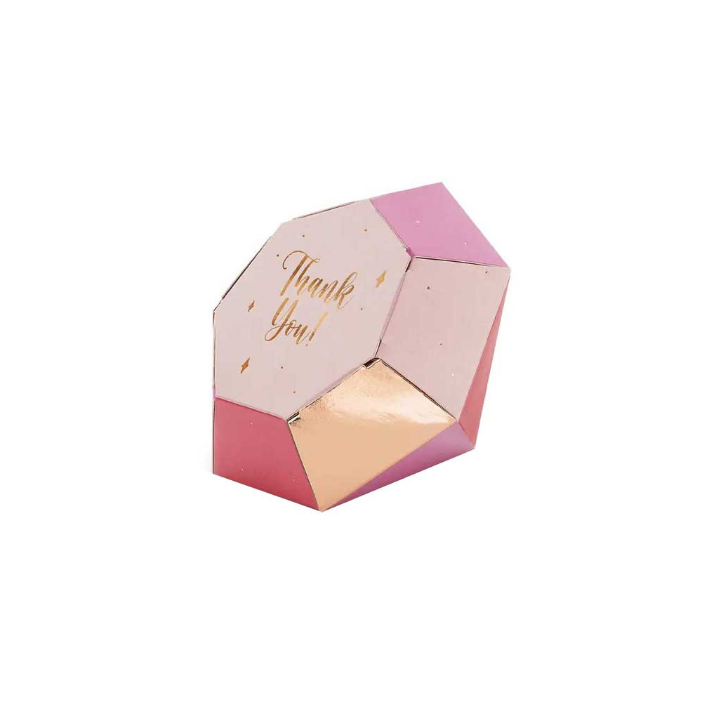 Boxes for guests, Diamond Thank You! - pink, 6 pcs.