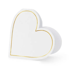 Place cards, Hearts - white...