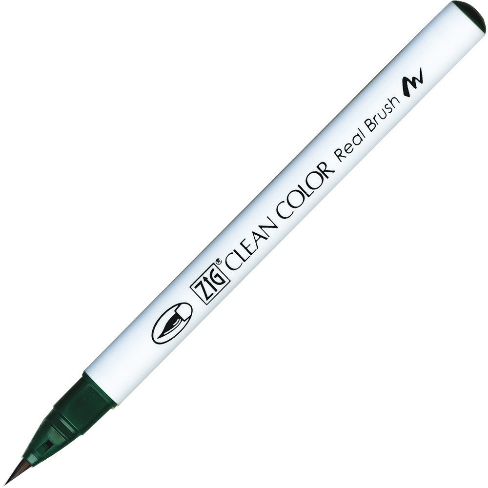 Pisak pędzelkowy Zig Clean Color Real Brush - Kuretake - 400, Marine Green