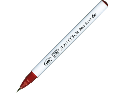 Zig Clean Color Real Brush Pen - Kuretake - 260, Deep Red
