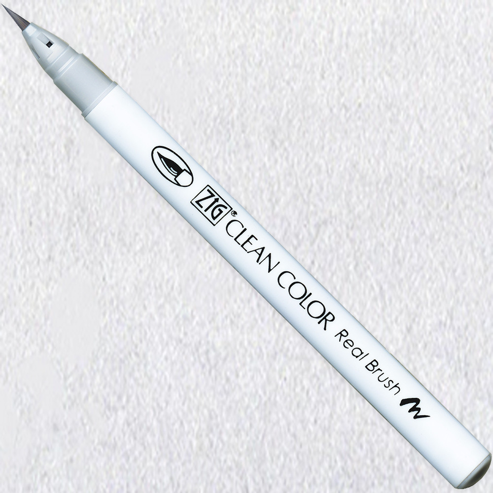 Pisak pędzelkowy Zig Clean Color Real Brush - Kuretake - 097, Pale Gray