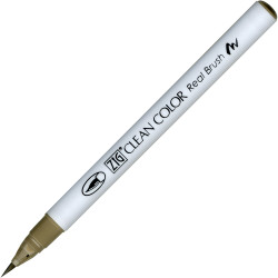 Zig Clean Color Real Brush Pen - Kuretake - 096, Mid Gray