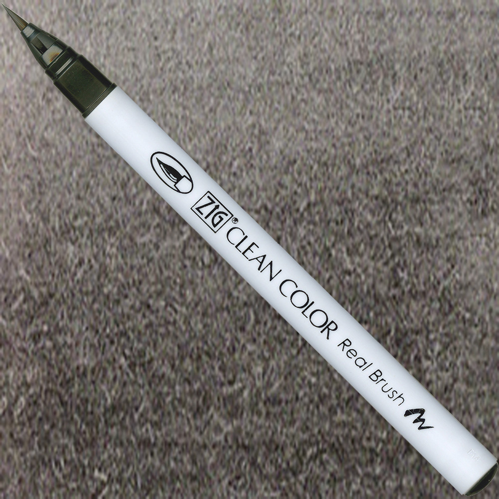 Pisak pędzelkowy Zig Clean Color Real Brush - Kuretake - 095, Dark Gray