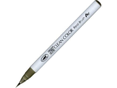 Pisak pędzelkowy Zig Clean Color Real Brush - Kuretake - 093, Green Gray