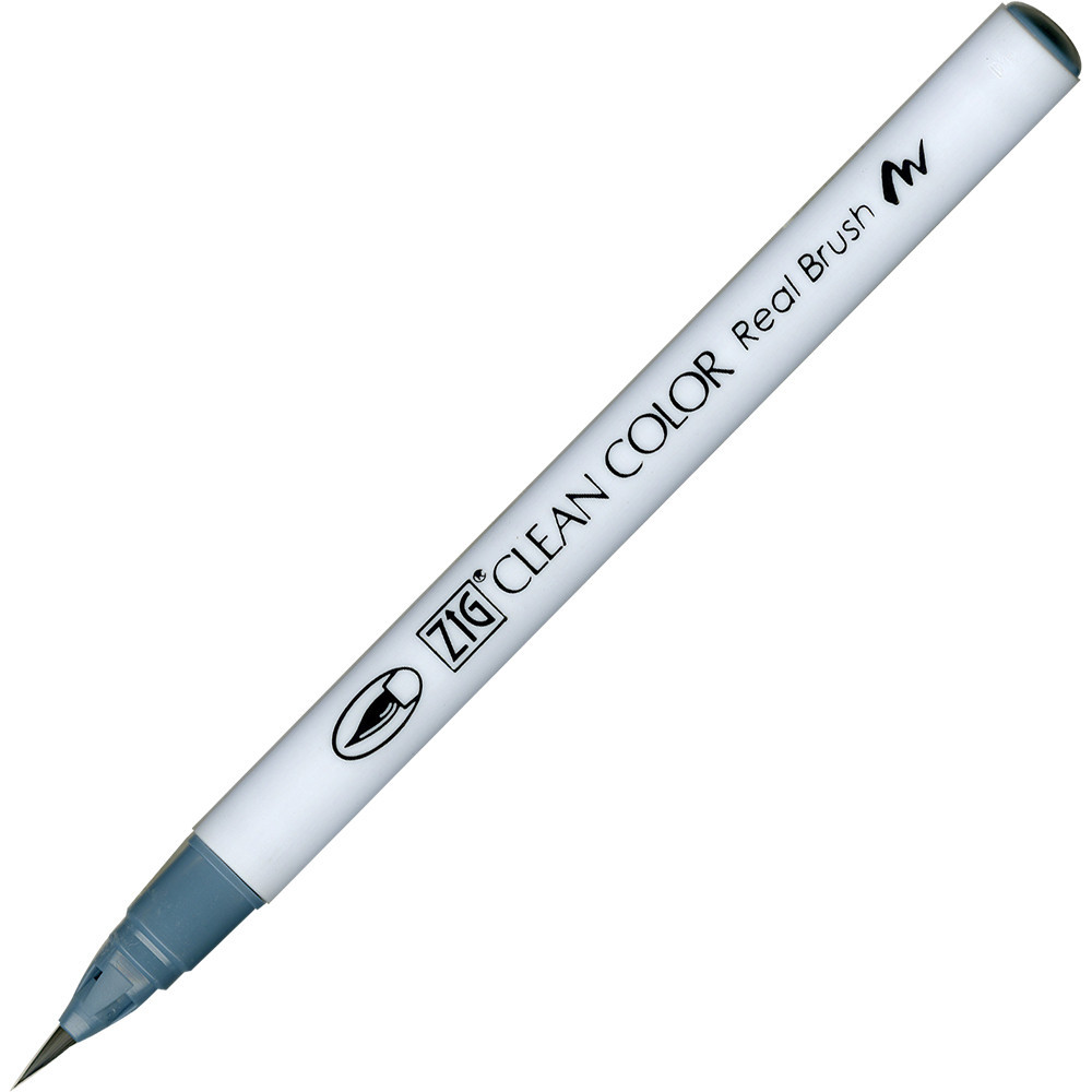 Zig Clean Color Real Brush Pen - Kuretake - 092, Blue Gray