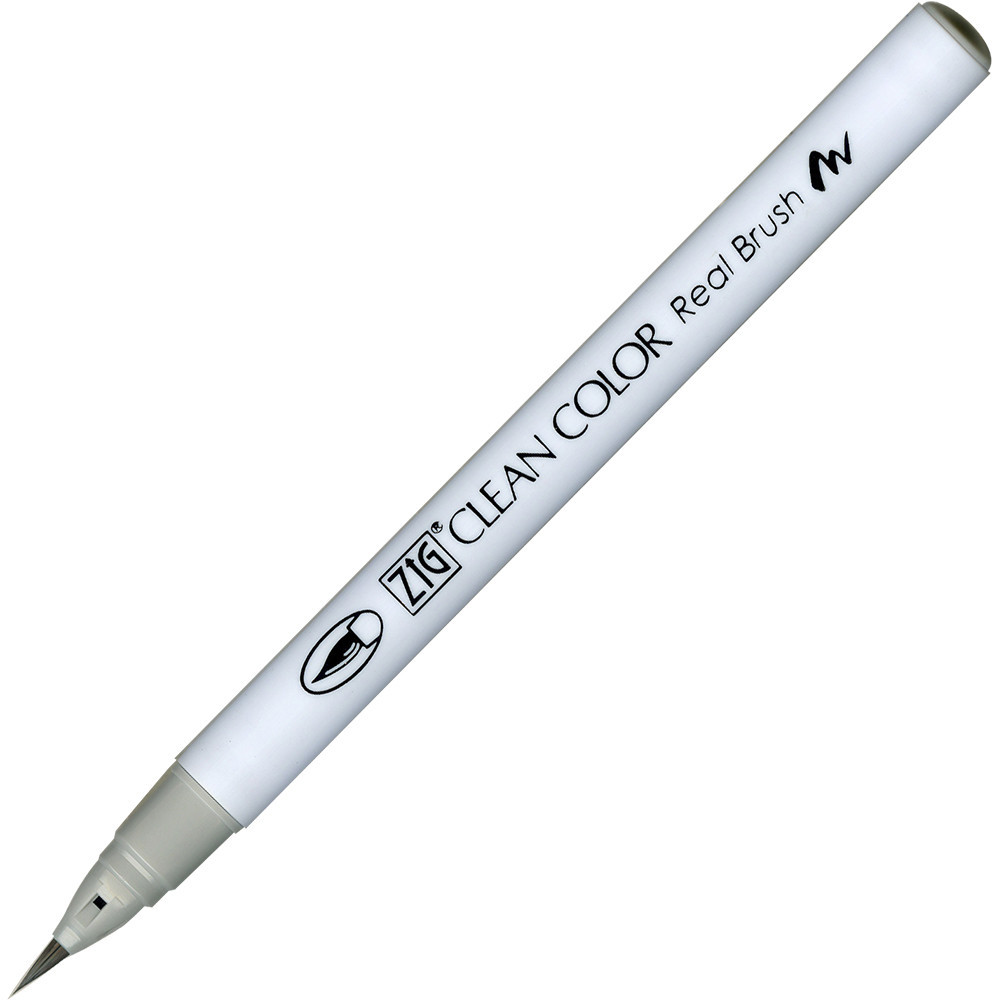 Zig Clean Color Real Brush Pen - Kuretake - 091, Light Gray