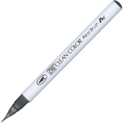 Zig Clean Color Real Brush Pen - Kuretake - 090, Gray