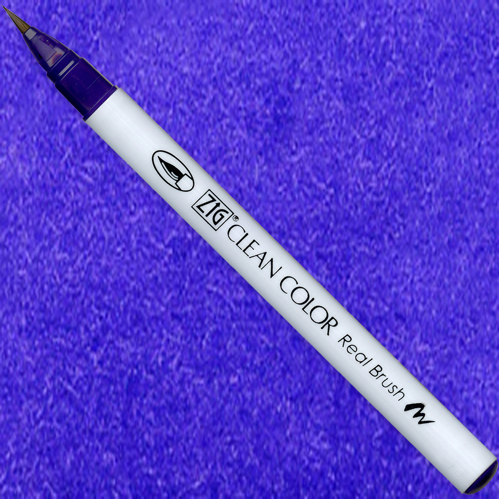 Zig Clean Color Real Brush Pen - Kuretake - 084, Deep Violet