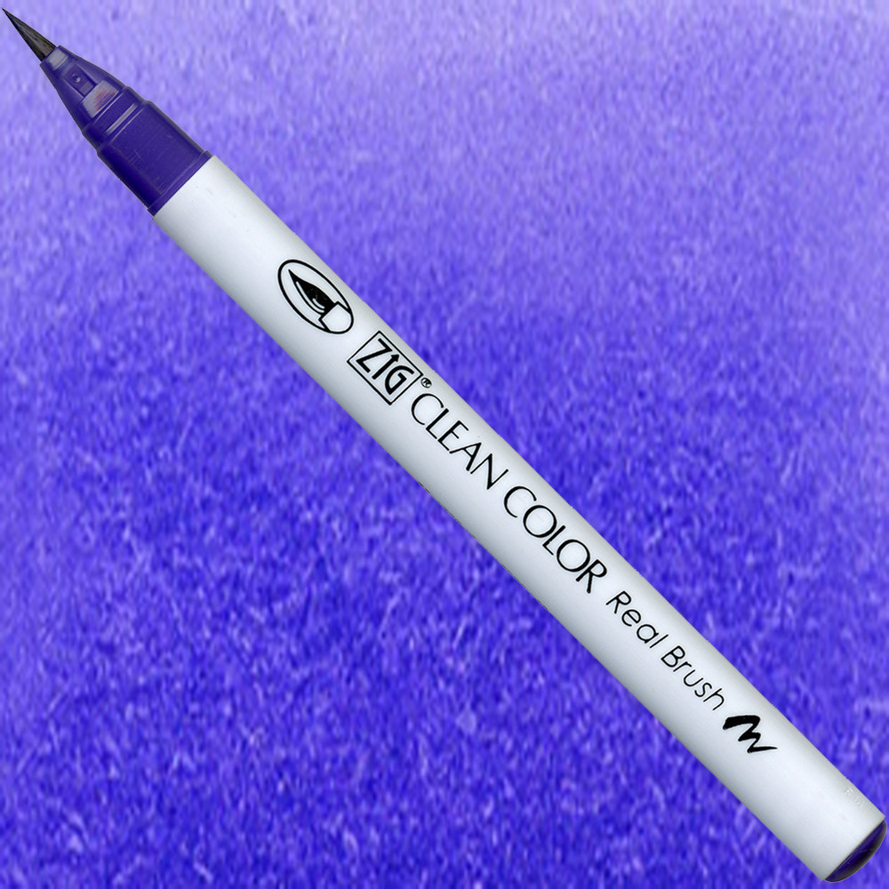 Zig Clean Color Real Brush Pen - Kuretake - 080, Violet