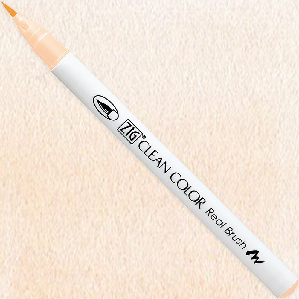 Zig Clean Color Real Brush Pen - Kuretake - 076, Medium Beige