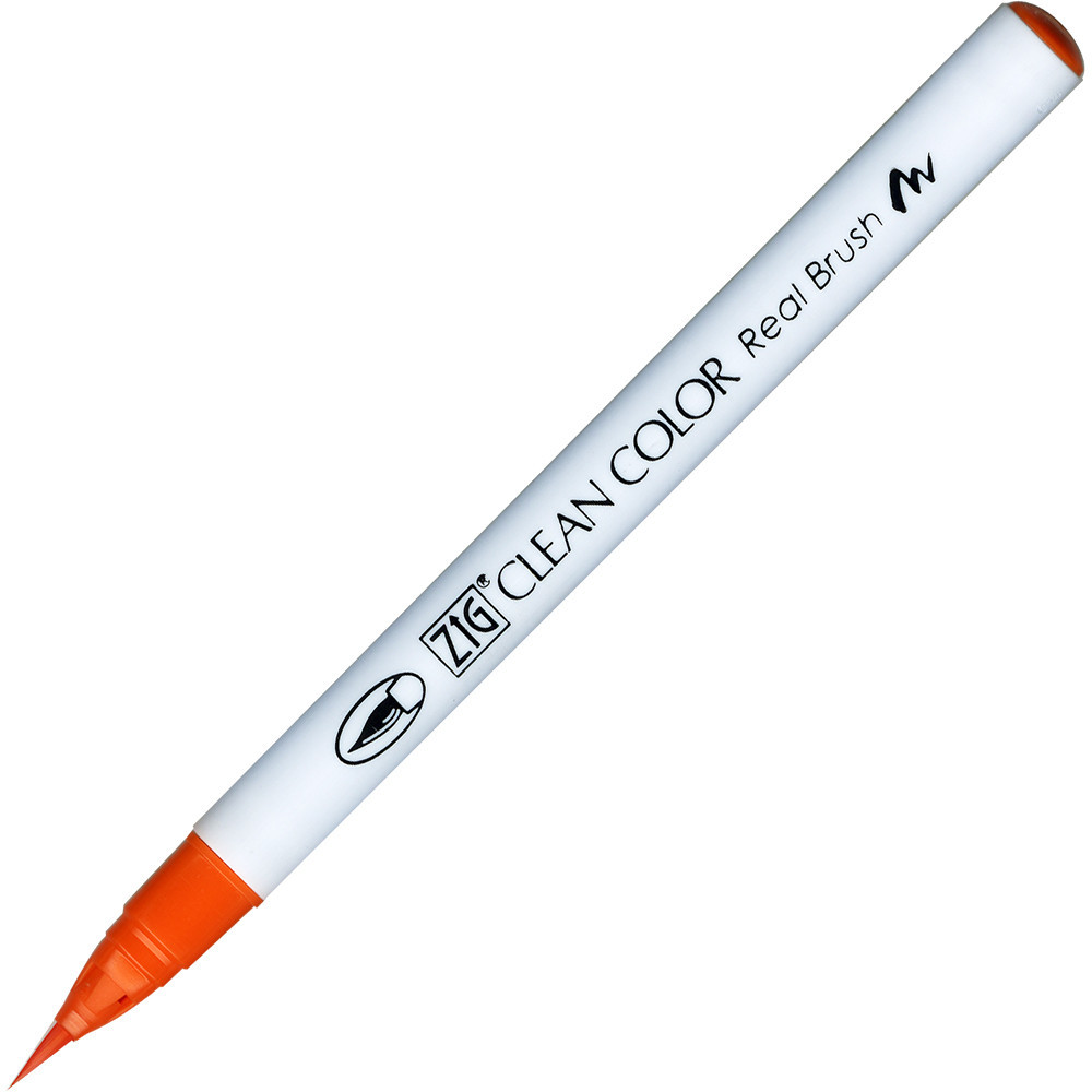 Pisak pędzelkowy Zig Clean Color Real Brush - Kuretake - 070, Orange