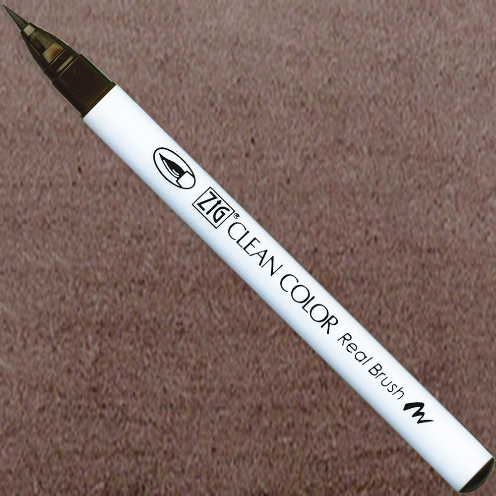 Zig Clean Color Real Brush Pen - Kuretake - 068, Deep Brown