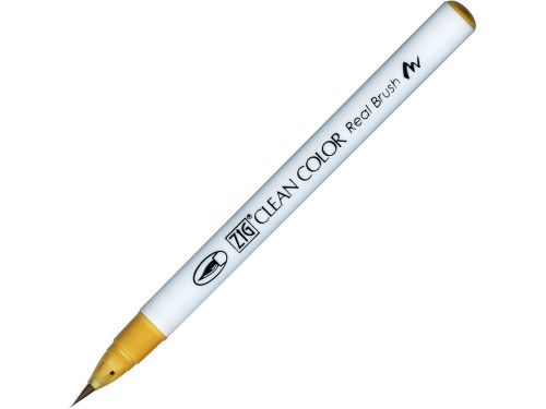 Zig Clean Color Real Brush Pen - Kuretake - 067, Mustard