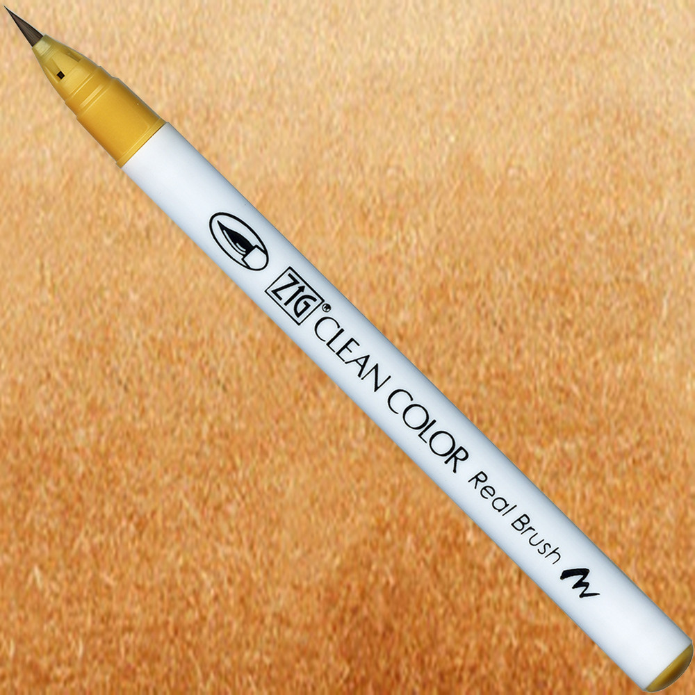 Pisak pędzelkowy Zig Clean Color Real Brush - Kuretake - 067, Mustard