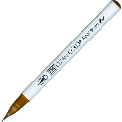 Zig Clean Color Real Brush Pen - Kuretake - 066, Dark Oatmeal