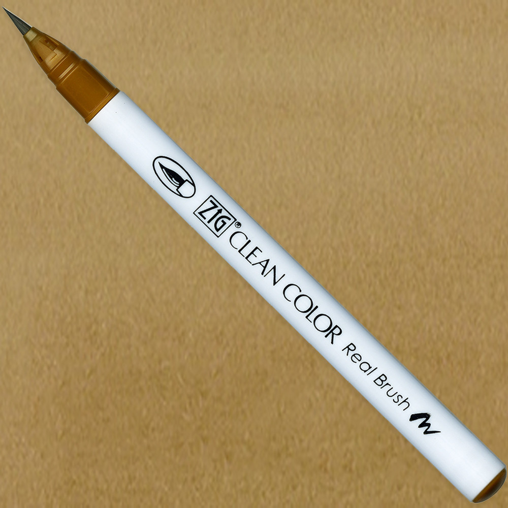 Pisak pędzelkowy Zig Clean Color Real Brush - Kuretake - 066, Dark Oatmeal