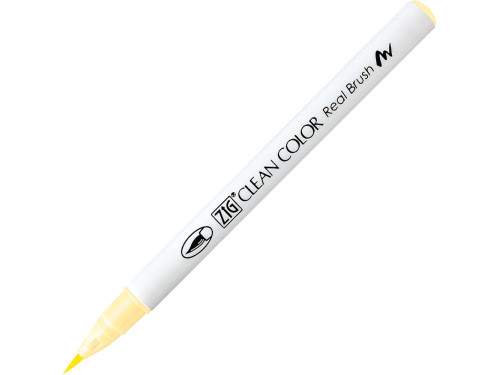 Pisak pędzelkowy Zig Clean Color Real Brush - Kuretake - 055, Pale Yellow