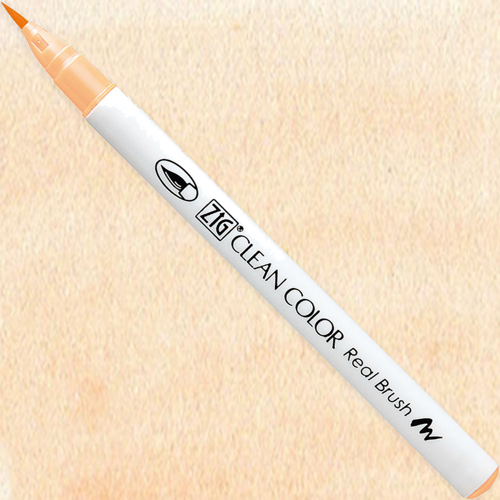 Pisak pędzelkowy Zig Clean Color Real Brush - Kuretake - 054, Pale Orange
