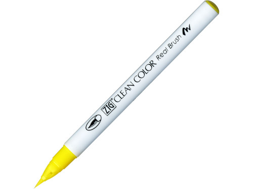 Zig Clean Color Real Brush Pen - Kuretake - 051, Lemon Yellow