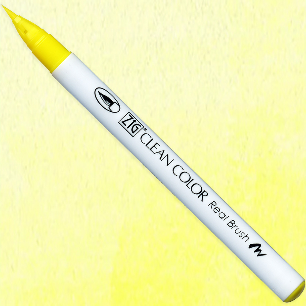 Zig Clean Color Real Brush Pen - Kuretake - 051, Lemon Yellow
