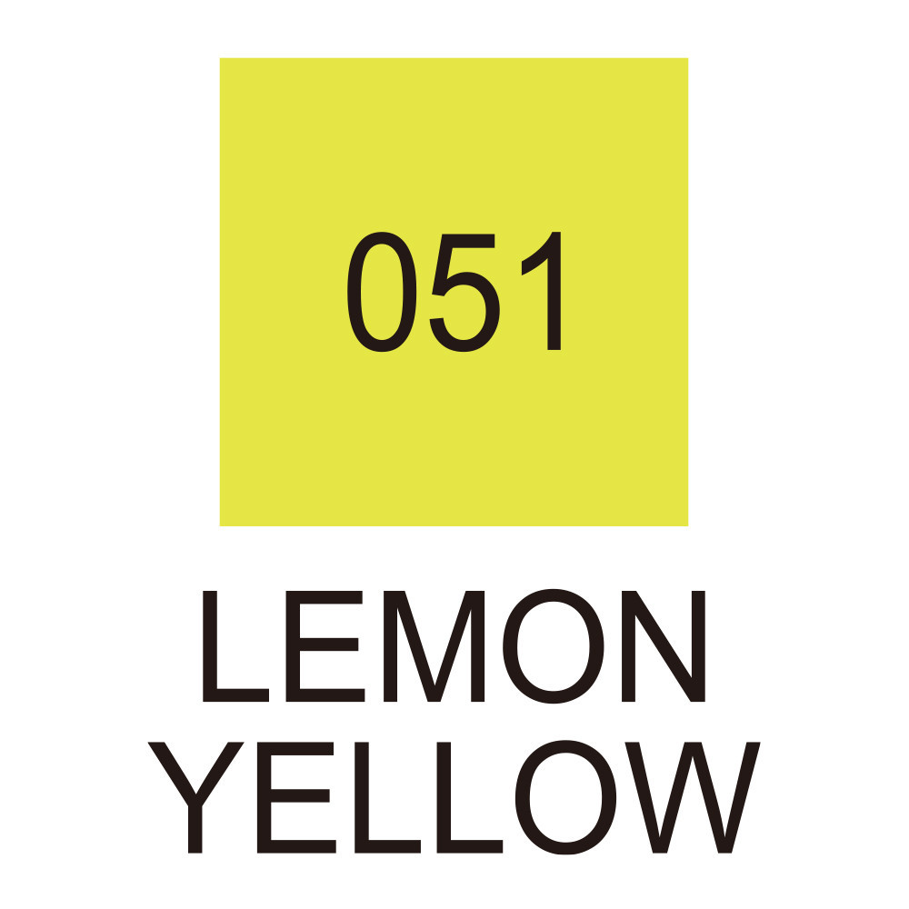 Pisak pędzelkowy Zig Clean Color Real Brush - Kuretake - 051, Lemon Yellow