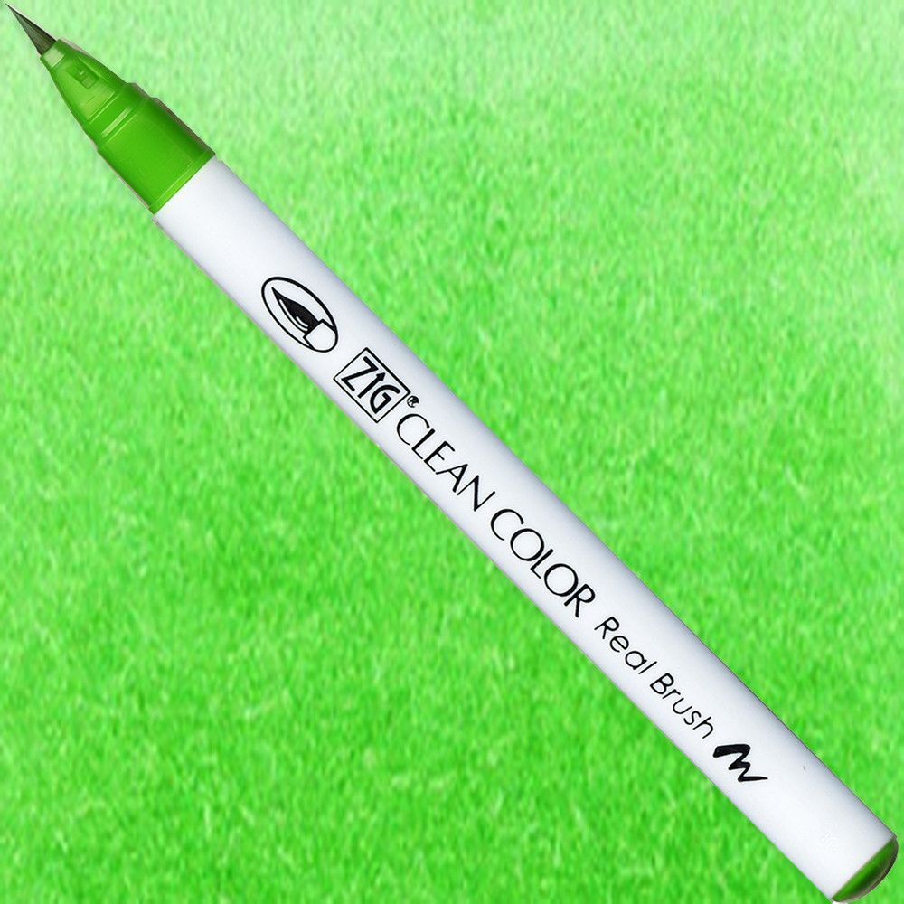 Pisak pędzelkowy Zig Clean Color Real Brush - Kuretake - 047, May Green