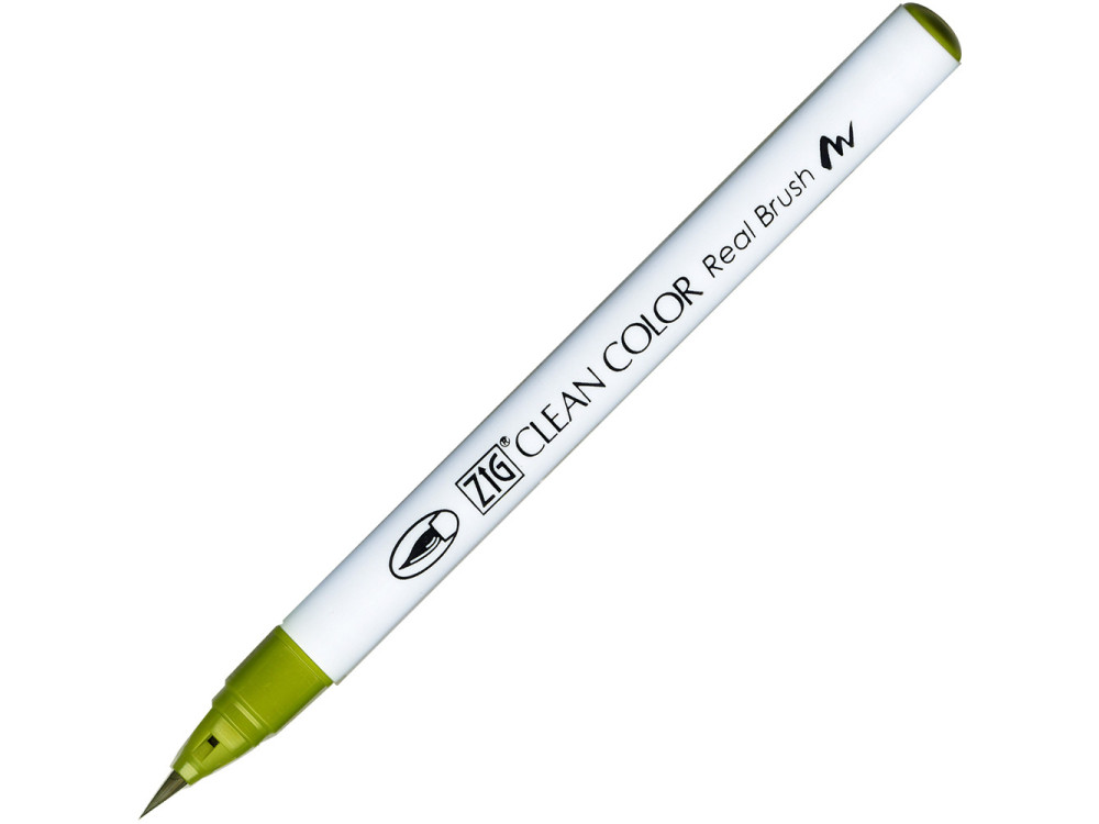 Zig Clean Color Real Brush Pen - Kuretake - 046, Mid Green