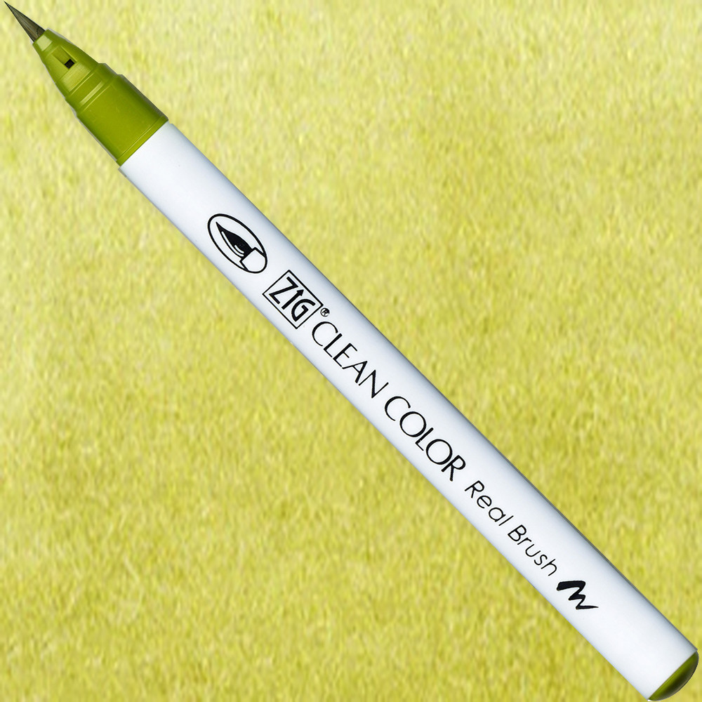 Zig Clean Color Real Brush Pen - Kuretake - 046, Mid Green
