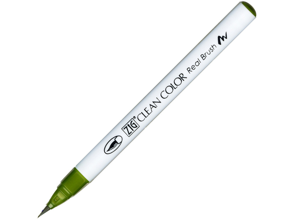 Pisak pędzelkowy Zig Clean Color Real Brush - Kuretake - 043, Olive Green